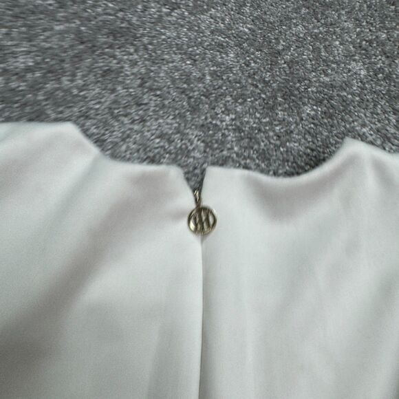 Tommy Hilfiger Ruffle Flutter Sleeve Sheath Pencil Dress Womens 12 White Classic - Picture 4 of 16